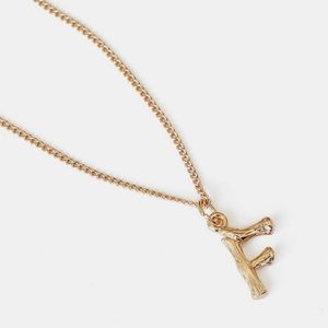 Letter "F" Pendant Necklace